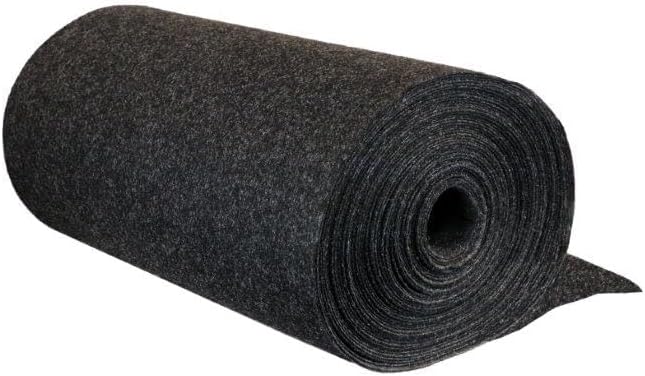 Charcoal Carpet & Non-Woven Fabric | Length: 78 inch (6.6 ft.), Width: 40 inch (3.2 ft.)