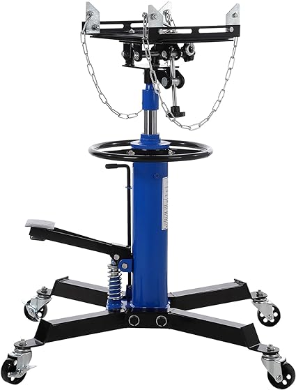 Transmission Jack, (1/2 Ton)1100 lbs Capacity 2 Stage Adjustable Hydraulic Telescopic Transmission Jack with Foot Pedal